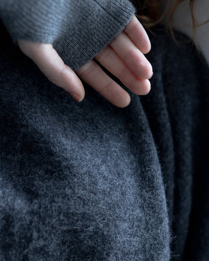 Cashmere silk blend knit(CHARCOAL BLACK)