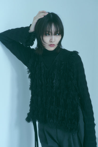 Fringe Knit Vest