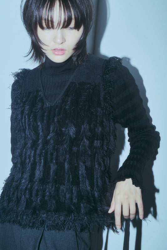 Fringe Knit Vest