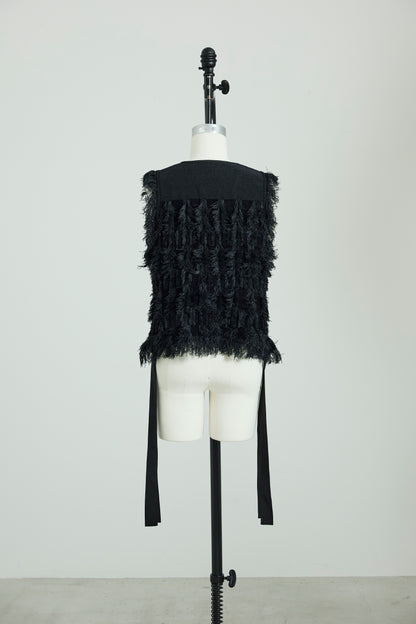 Fringe Knit Vest