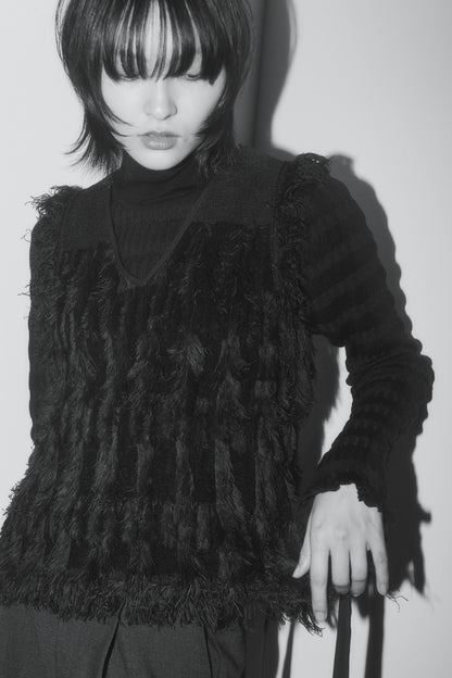Fringe Knit Vest