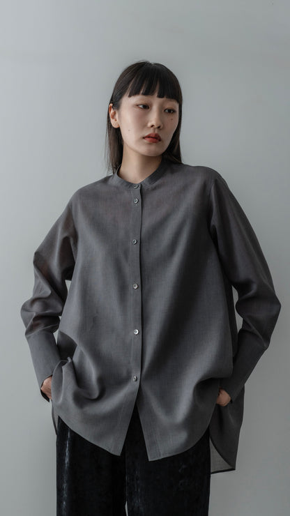 【PRE ORDER】Sheer Nuance Shirt (Gray)