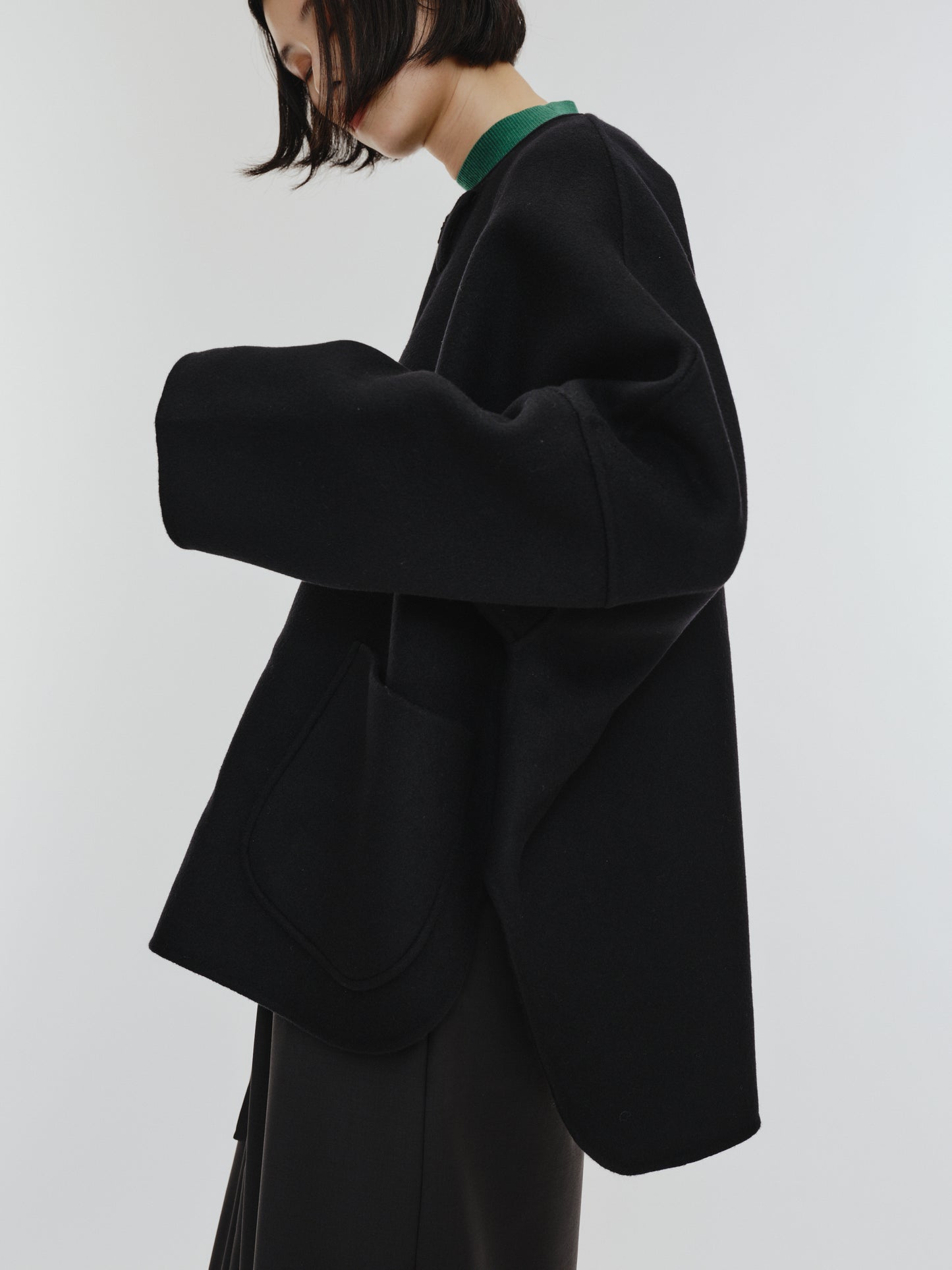 【PREORDER】PONCHO COAT / BLACK