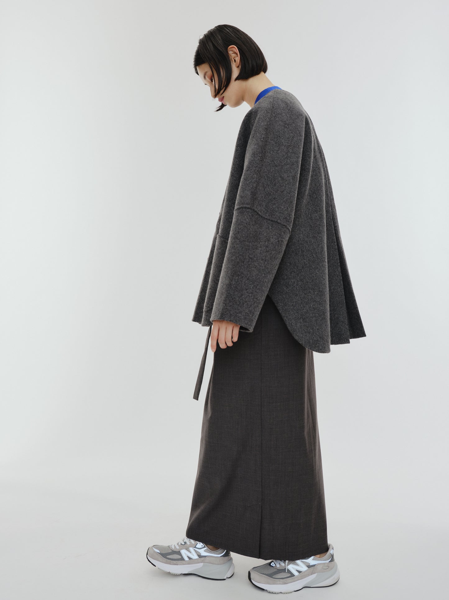 【PREORDER】PONCHO COAT / CHARCOAL GRAY