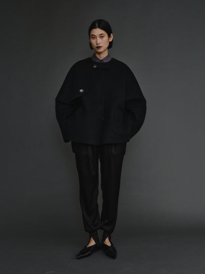 【PREORDER】PONCHO COAT / BLACK