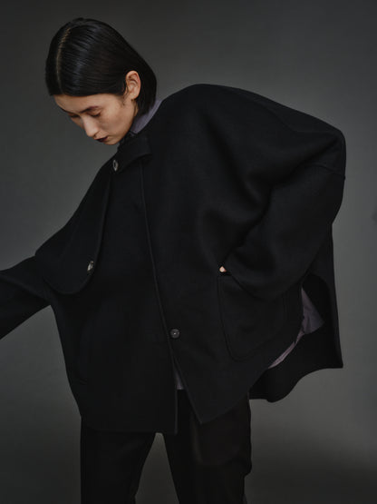 【PREORDER】PONCHO COAT / BLACK