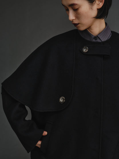 【PREORDER】PONCHO COAT / BLACK