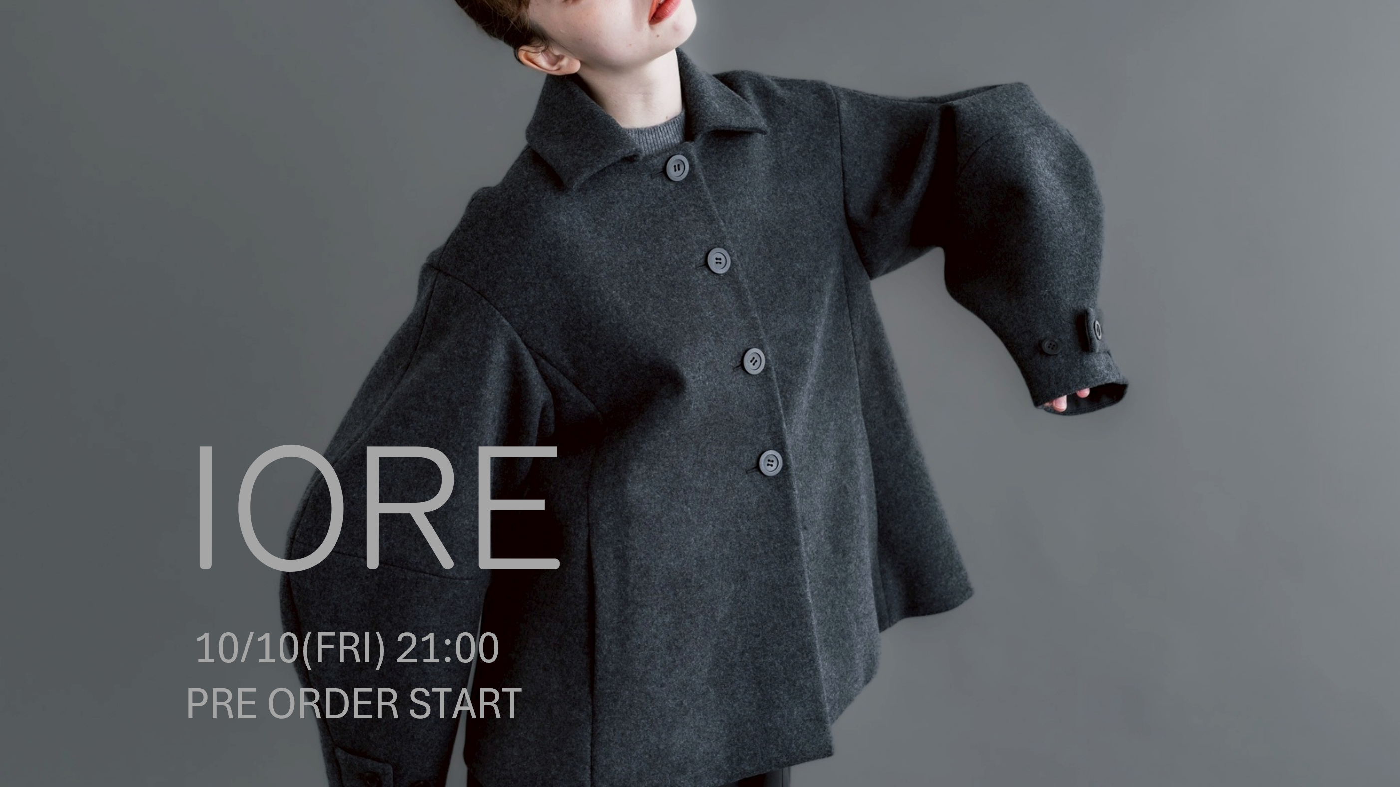 IORE イオレBUTTON SHIRT グレー IORE イオレ BUTTON ALL IN ONE(BLACK
