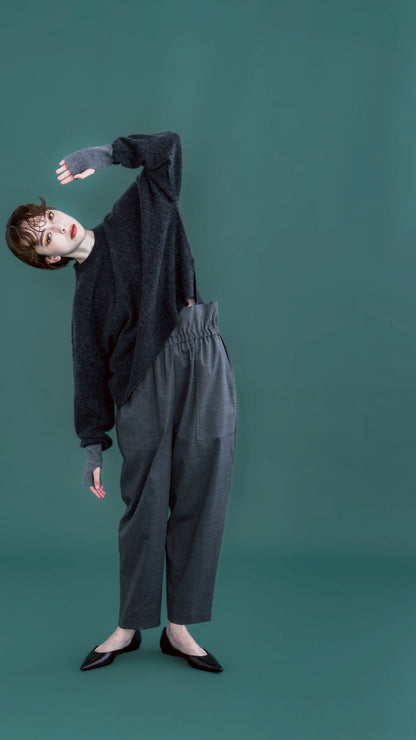 11/28発売 Cashmere silk blend knit(CHARCOAL BLACK)