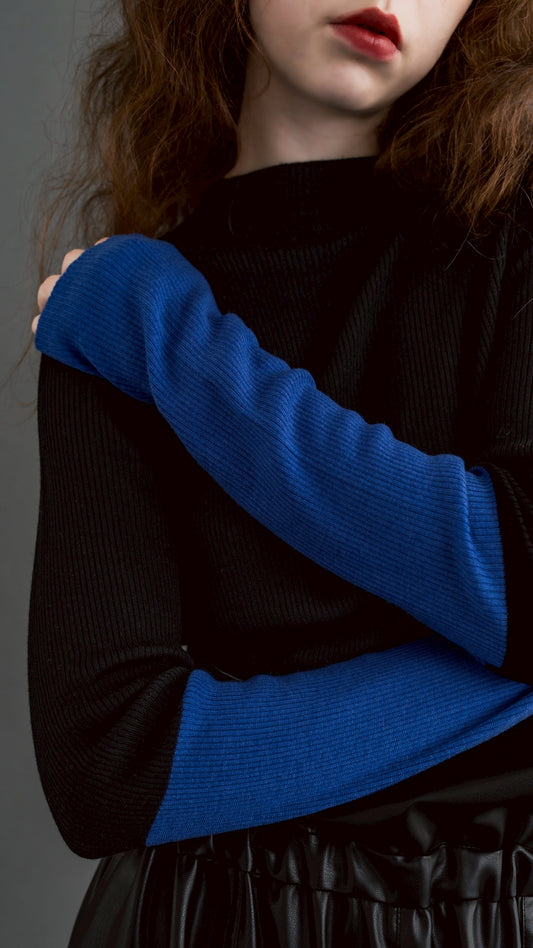 [PRE-ORDER]Accent Sleeve Knit (4color)