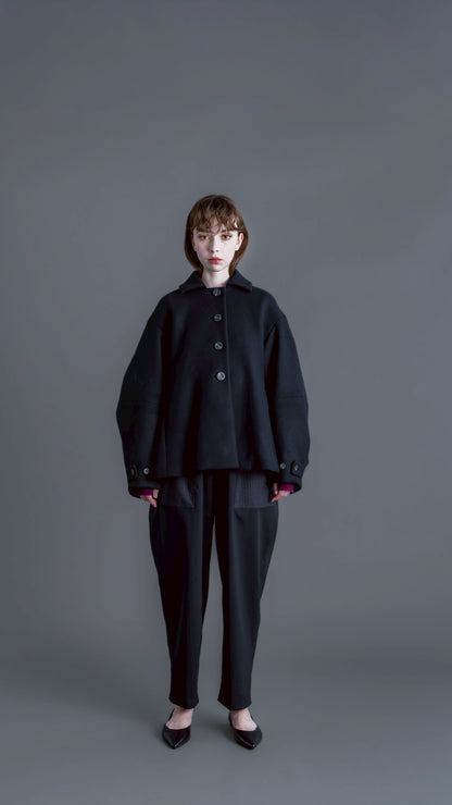【PRE-ORDER】Balloon Sleeve Coat(BLACK)