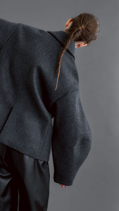 【PRE-ORDER】Balloon Sleeve Coat(GRAY)