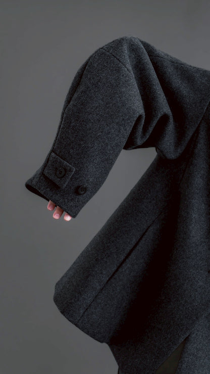 【PRE-ORDER】Balloon Sleeve Coat(GRAY)