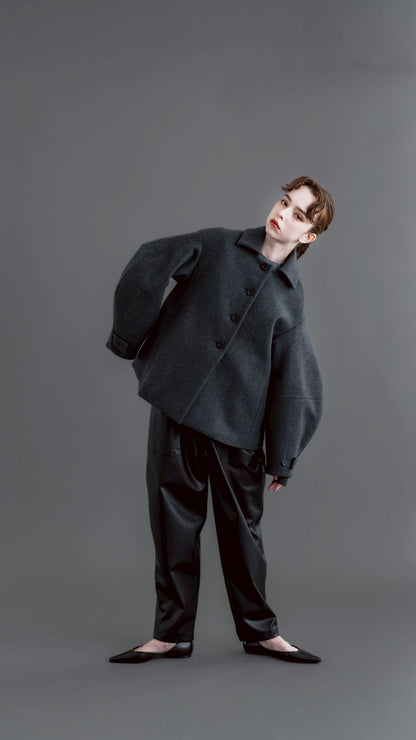 【PRE-ORDER】Balloon Sleeve Coat(GRAY)
