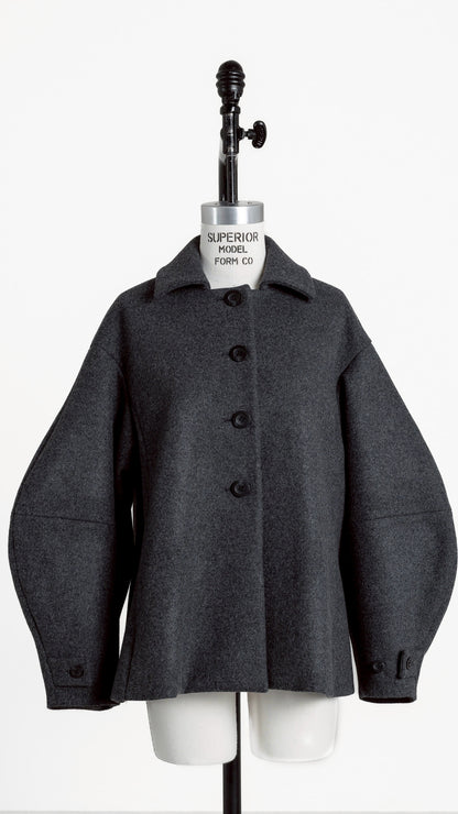【PRE-ORDER】Balloon Sleeve Coat(GRAY)