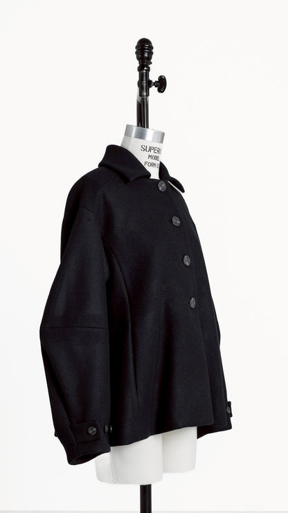 【PRE-ORDER】Balloon Sleeve Coat(BLACK)