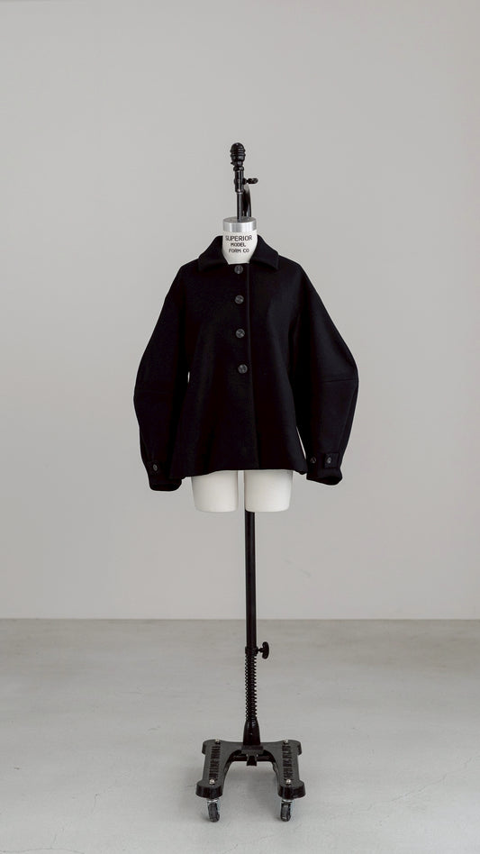 【PRE-ORDER】Balloon Sleeve Coat(BLACK)
