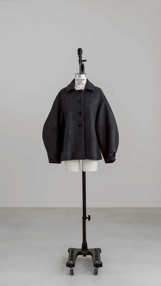 【PRE-ORDER】Balloon Sleeve Coat(GRAY)