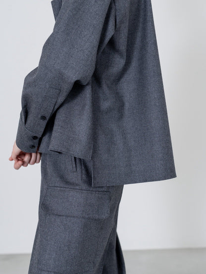 【PRE-ORDER】Wool Saxony Shirt(3color)