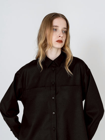 【PRE-ORDER】Wool Saxony Shirt(3color)