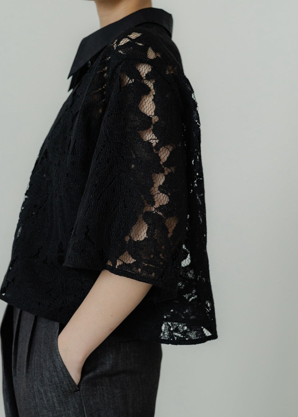 【PRE PRDER】leaf lace shirt