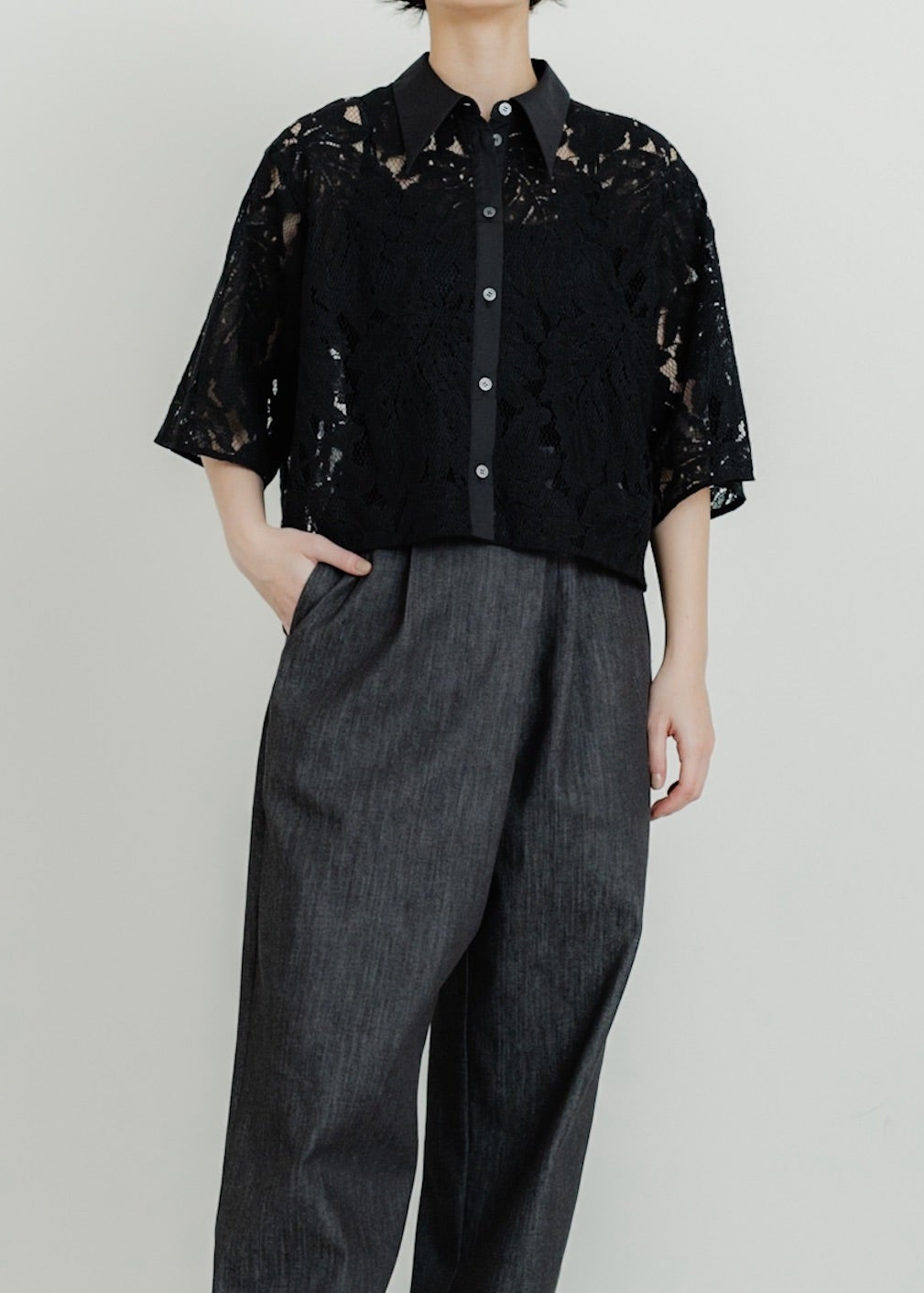 【PRE PRDER】leaf lace shirt