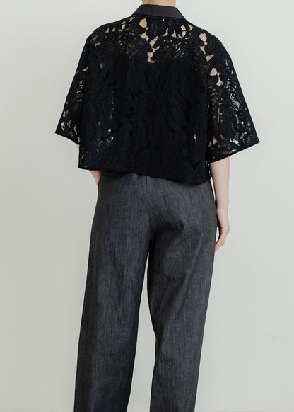 【PRE PRDER】leaf lace shirt